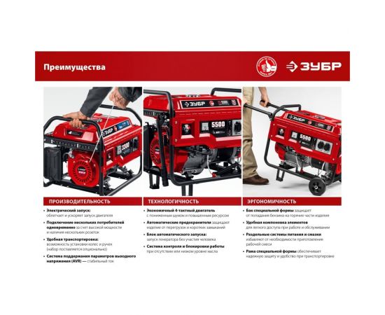 Бензиновый генератор ЗУБР 1200 Вт СБ-1200 – изображение 6