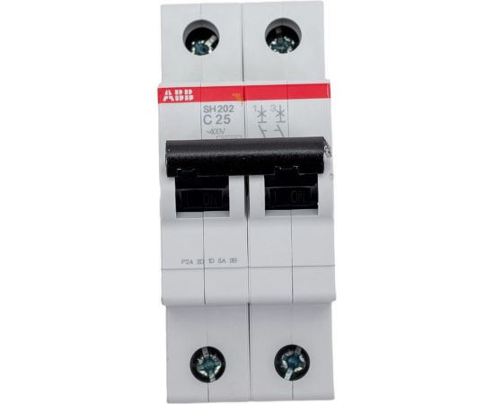 Автоматический выключатель ABB 2-полюсной sh202 c 25 2CDS212001R0254 – изображение 3