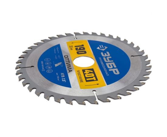 Диск пильный по дереву ЗУБР Оптима 190x30 мм, 40Т 36903-190-30-40_z01 – изображение 4