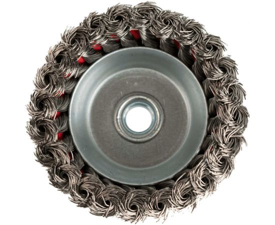 Щетка-чашка по металлу для УШМ 100 мм, М14, крученая проволока SAMGRUPP 16220 – изображение 4