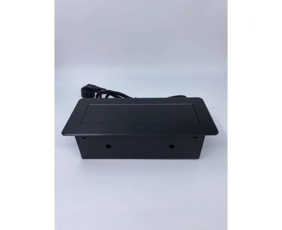 Выдвижная розетка Inrior выдвижной встраиваемый блок розеток, на 2 euro розетки, 2 rj45 и 2 usb-a+c, черный TORO-77-20 – изображение 2