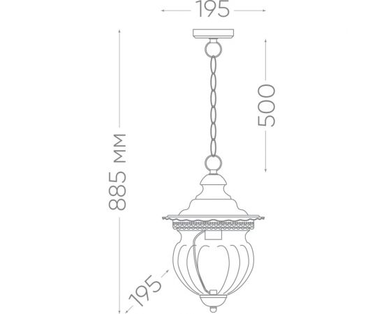 Садово-парковый светильник FERON PL595 60W, 230V, IP44, коричневый 41172 – изображение 4
