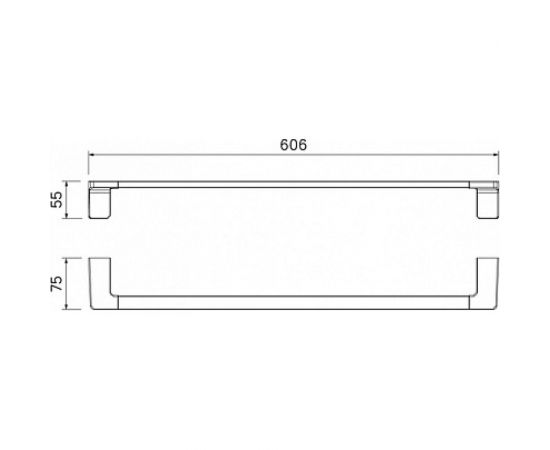 Полотенцедержатель IDDIS Slide одинарный, нержавеющая сталь SLIBS10i49 – изображение 4