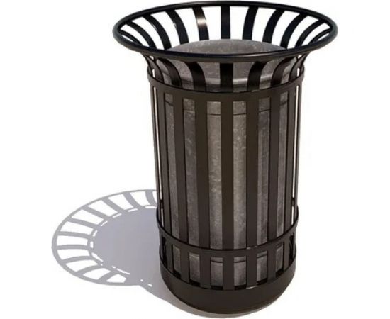 Уличная урна 7 скамеек Вулкан 67042/ВЛКН/9005 