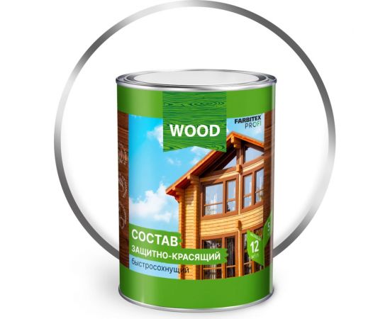 Защитно-красящий состав для древесины FARBITEX (быстросохнущий; бесцветный; 0.75 л) 4300008466 