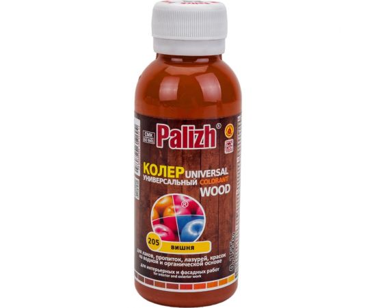 Универсальная колеровочная паста Palizh №205 WOOD 0,1л вишня 11598391 