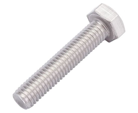 Нержавеющий болт с шестигранной головкой KREPFIELD M8x40 мм, DIN 933, А2, полная резьба, 10 шт. 933А2БОЛТ8Х40-10 