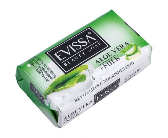 Туалетное мыло EVISSА в картонной упаковке, 125 гр., алоэ вера+молоко М2922 