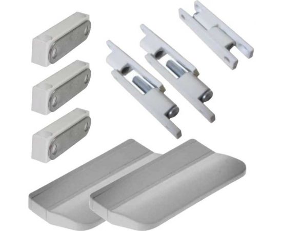 Набор для ремонта антимоскитной сетки KOMFORT москитные системы s32-2 3 защелки магнитные, 3 петли, 2 ручки, белый НР0032 