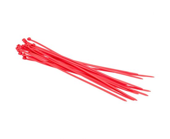 Нейлоновые стяжки FORTISFLEX КСС 5х300 красный 100 штук 61330 