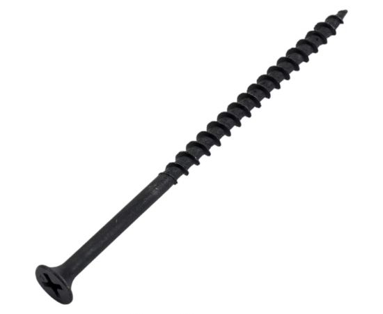 Черный саморез по дереву GSMETZ 4,2x89 мм, фосфатированный, 1 кг, 178 шт., ph2 1004289-1 – изображение 2