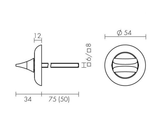Поворотная ручка FUARO BKW8x75.R.HMR54 (HMR8x75) ABG бронза 34339 – изображение 2