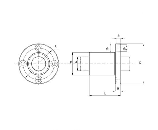 Линейный подшипник TECHNIX LMEF20UU/KBF20PP – изображение 2