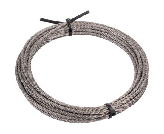 Нержавеющий трос KREPFIELD 3 мм, сталь А2, плетение 7x7, средней мягкости, 5 м 8379А2ТРОС3ММ-5 – изображение 4