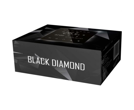 Терморегулятор для теплого пола IQWATT IQ THERMOSTAT BLACK DIAMOND программируемый, с зеркальным сенсорным дисплеем 407 – изображение 2
