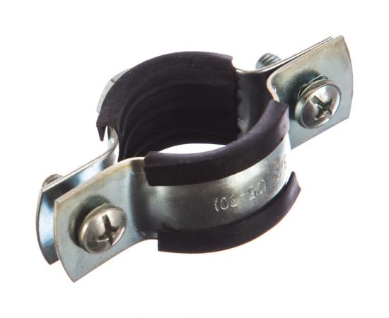 Хомут с гайкой Невский Крепеж оцинк. с резин. уплотн. 3/4" 25-28 мм 818789 – изображение 3
