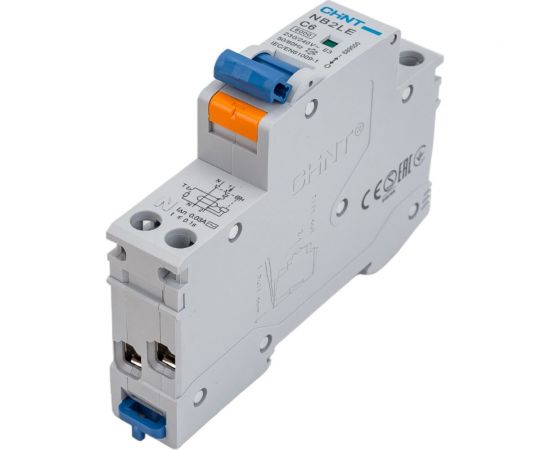 Дифференциальный автоматический выключатель CHINT, NB2LE, 1P+N, 6A, 30mA, 1 модуль, характеристика С, электронный тип, AС, 6kA 689000 – изображение 3