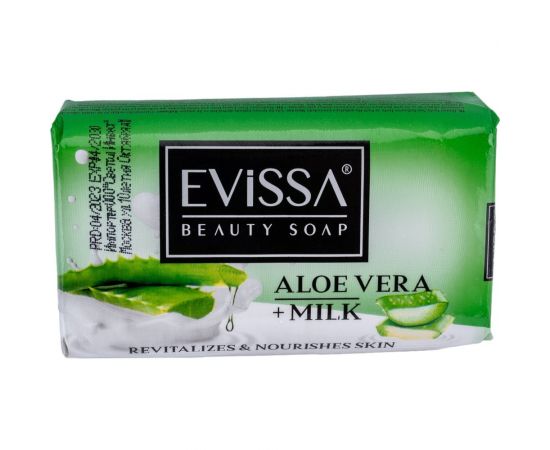 Туалетное мыло EVISSА в картонной упаковке, 125 гр., алоэ вера+молоко М2922 – изображение 3