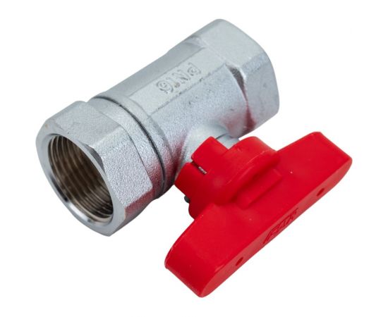 Хромированный шаровой кран FAR 3/4 ВР-ВР бабочка, красный FS 3036 34RC – изображение 3