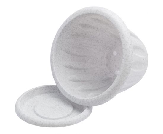 Горшок для растений Martika Фелиция мрамор 0.9л, диам. 140 мм, с поддонником С102М – изображение 2