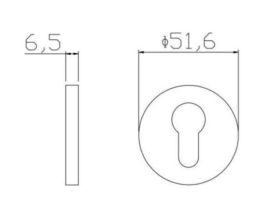 Ключевая накладка под евроцилиндр ADDEN BAU SC SR-001 NICKEL 940002023026 – изображение 2
