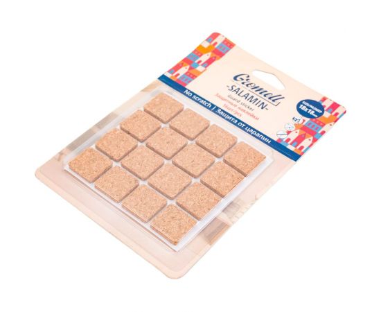 Защитные наклейки GROMELL Salamin, 16 шт., материал пробка, квадратные, 18 мм 77M10727 – изображение 2