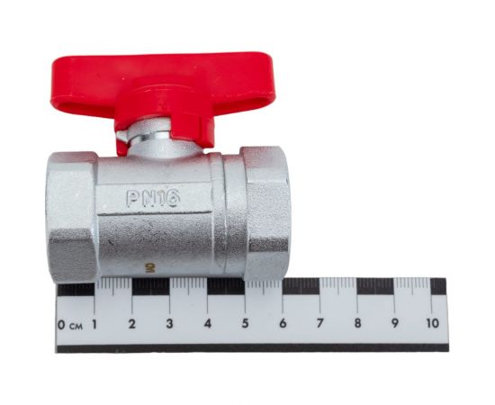 Хромированный шаровой кран FAR 3/4 ВР-ВР бабочка, красный FS 3036 34RC – изображение 2