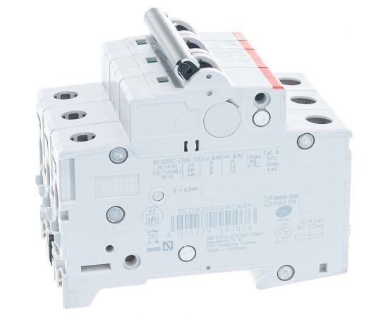 Автоматический модульный выключатель ABB 3п C S203 6кА 63А 2CDS253001R0634 – изображение 6