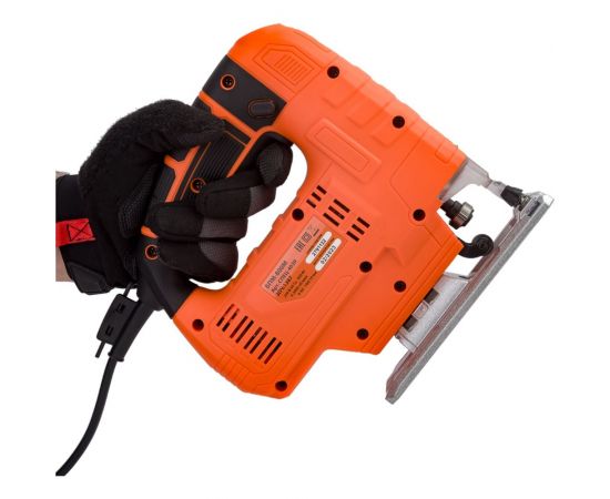 Лобзик Спец БПМ-800М, 850 Вт, литая подошва, лазерная направл, быстрозаж.патрон,0-3000об/мин, маятник, макс глубина пропила в дереве 100мм, цв коробка СПЕЦ-4039 – изображение 4