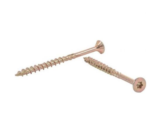 Шуруп Rusconnect CS 04530 с/нарез. д/дерева, потай, 4,5х30, 200 шт. Желтый цинк 310203 