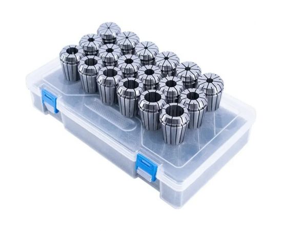 Набор цанг ER32 из 18 шт.: 3; 4; 5; 6; 7; 8; 9; 10; 11; 12; 13; 14; 15; 16; 17; 18; 19; 20 мм SOVIS 5779 