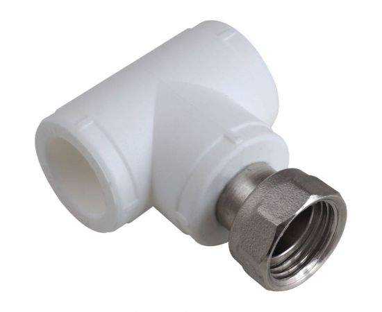 Комбинированный тройник VALFEX PP-R белый, 32х1 1/4 дюйма, с накидной гайкой 10140132 127-0534 