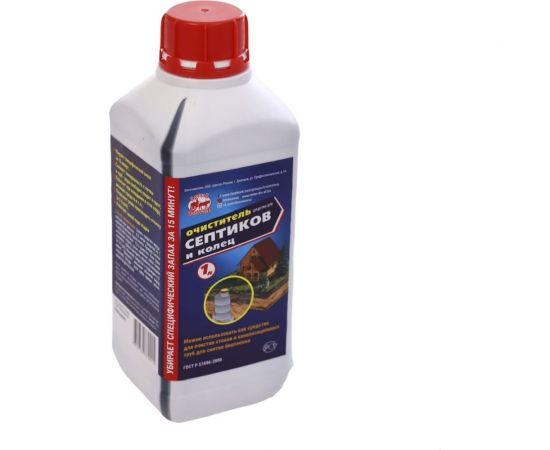 Средство для септиков и колец 1 л, биоактиватор для бактерий, выгребных ям, дачных туалетов Артель Золотарь 2010101 