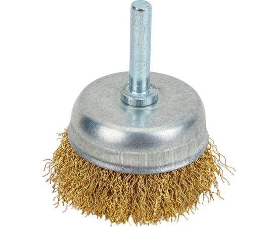 Кордщетка чашеобразная 50 мм, латунированная мягкая проволока для дрели Bohrer 36700050 