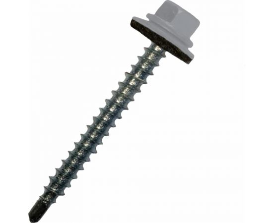 Кровельный саморез STARFIX 4,8x19 мм, цинк, шайба с прокладкой, PT3, RAL 7004, 250 шт. SMC2-57487-250 