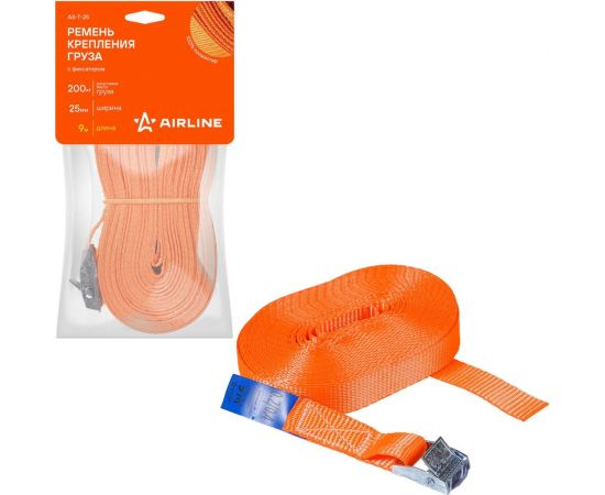 Ремень крепления груза с фиксатором Airline 9 м, 200 кг AS-T-25 