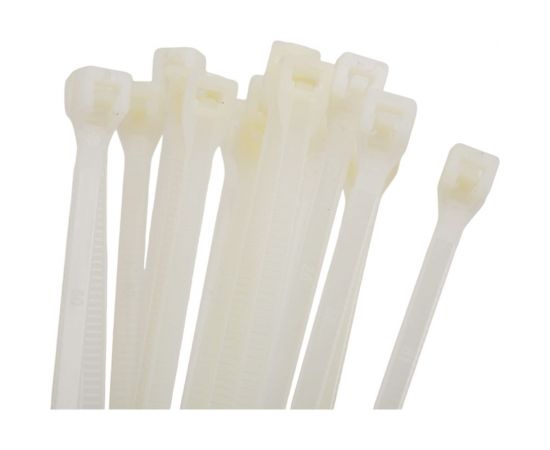 Хомуты Sturm 300х3,6 мм, пластмассовые, белые, 100 шт. 7012-04-300 