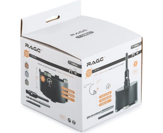 Коронка алмазная по бетону 122 мм rage by VIRA 559530 – изображение 6