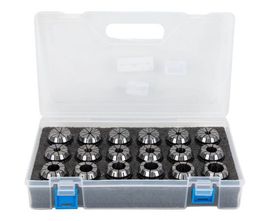 Набор цанг ER32 из 18 шт.: 3; 4; 5; 6; 7; 8; 9; 10; 11; 12; 13; 14; 15; 16; 17; 18; 19; 20 мм SOVIS 5779 – изображение 5