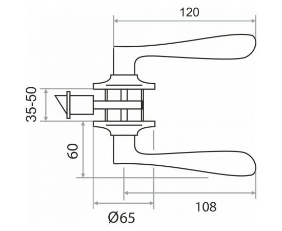 Ручка-защелка Trodos ЗВ2-01 бронза 204137 – изображение 3