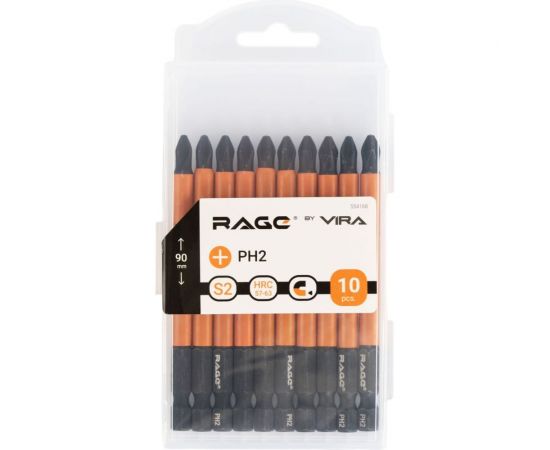 Биты магнитные S2 PH2, 90 мм, 10 шт rage by VIRA 554168 – изображение 7