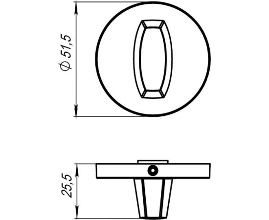 Поворотная ручка ARMADILLO WC-BOLT BK6 URS CP-8 Хром 39291 – изображение 3