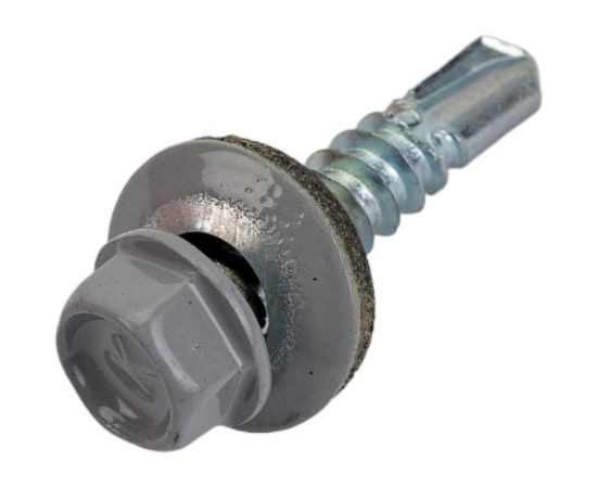 Кровельный саморез STARFIX 5,5x25 мм, цинк, шайба с прокладкой, PT3, RAL 7004, 250 шт. SMC3-64493-250 – изображение 4