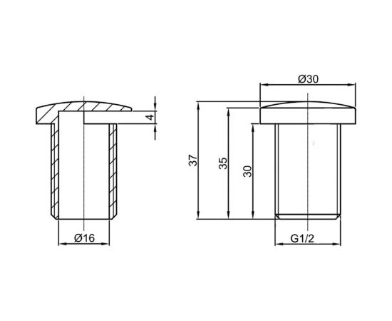 Хромированный сифон для раковины Kopfgescheit KG-A100 – изображение 3