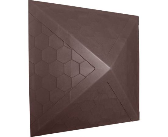 Колпак ППК на заборный столб 2x2 кирпича Neoкомпозит Гибкая черепица, 535x535x43 мм, коричневый КЗ-535 ГЧ К – изображение 7