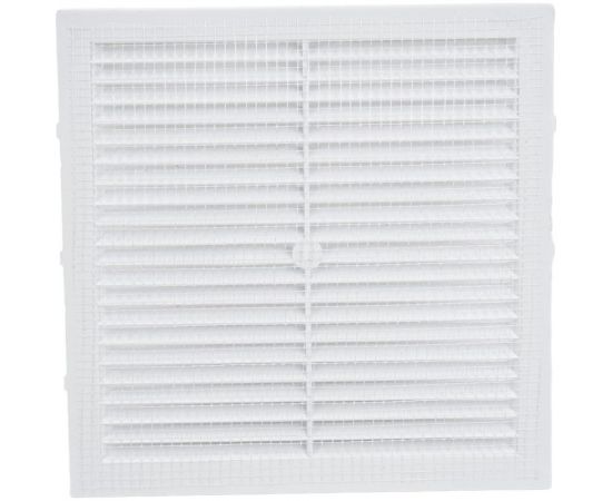 Решетка неразъемная наклонные жалюзи с москитной сеткой 190х190 мм Эвент Э1919Н – изображение 2