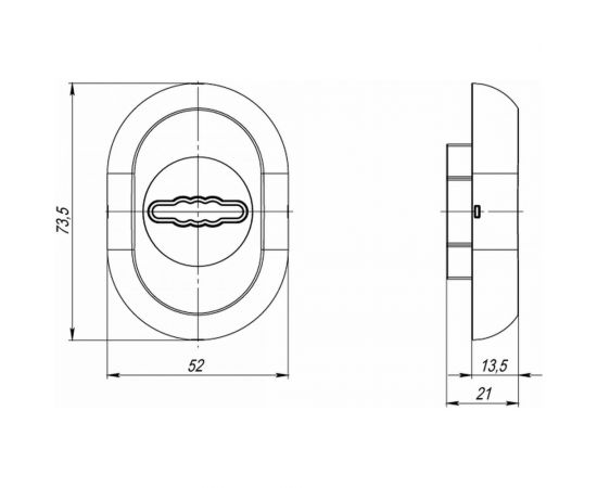 Накладка PALIDORE EPC-13S-CP PC, хром блестящий 98761010 – изображение 2