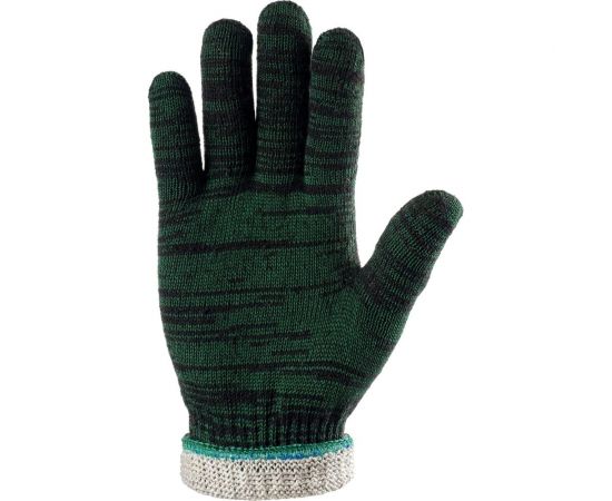 Двойные трикотажные перчатки Фабрика перчаток, без ПВХ, 10 класс, 5 нитей, зеленые, р.М 5-10-ДВ-ЗЕЛ-БП-(M) – изображение 7