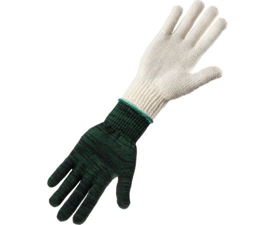 Двойные трикотажные перчатки Фабрика перчаток, без ПВХ, 10 класс, 5 нитей, зеленые, р.М 5-10-ДВ-ЗЕЛ-БП-(M) – изображение 4