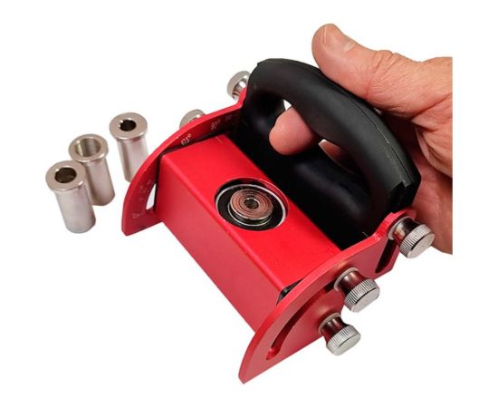 Кондуктор для сверления 0°- 90° стальной со сменными насадками 6/8/10/12 мм WOODWORK DGA-005 – изображение 4